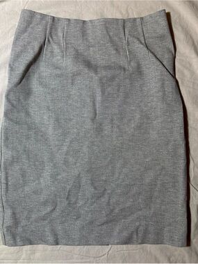 Amanda & Chelsea Gray Pinstripe Pencil Skirt